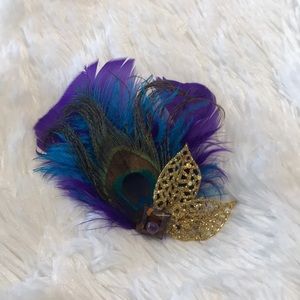 Peacock Hair Clip